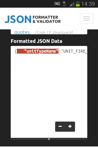 Formatted JSON